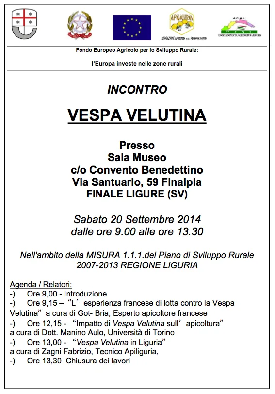 Settembre: incontro a Finale Ligure