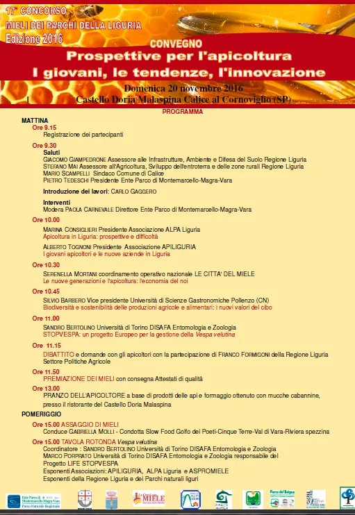 Convegno e Premiazione Mieli dei Parchi 2016