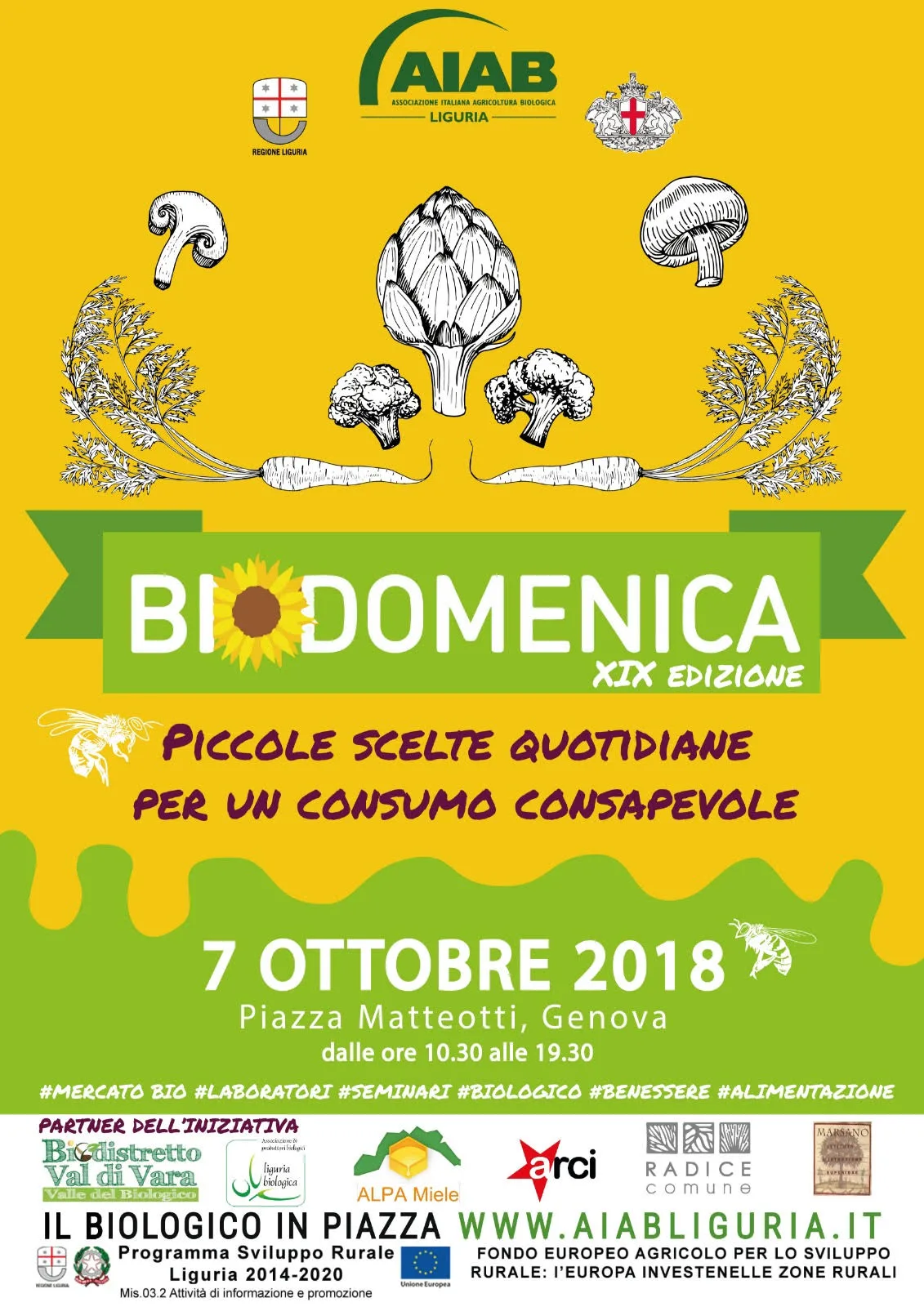 6 e 7 ottobre Finale e Genova con le api
