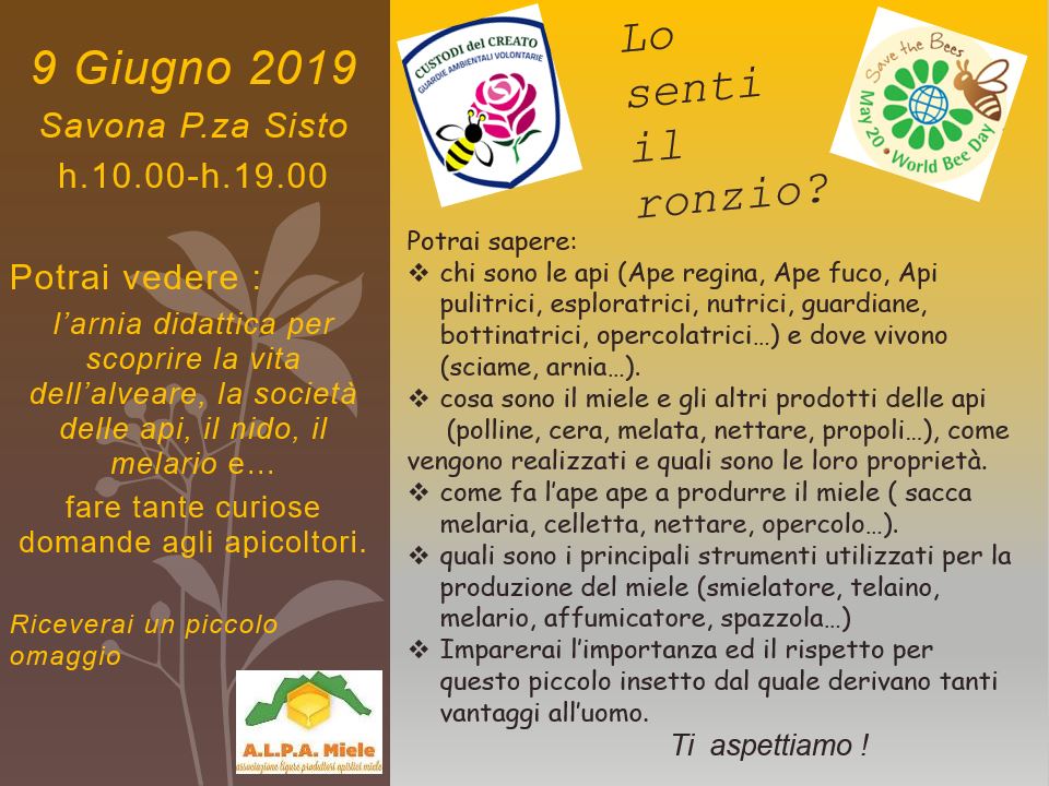 9 giugno a Savona e 15-16 a Genova