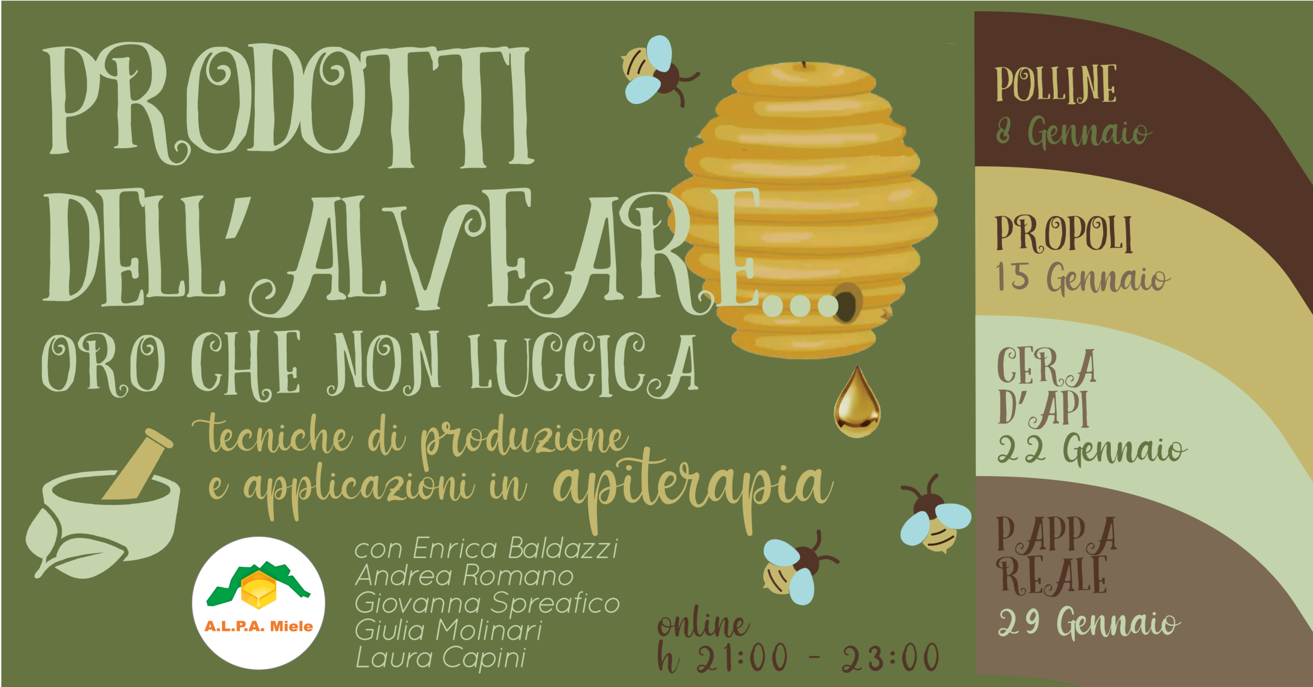 Corso Prodotti dell’Alveare: tecniche di produzione e applicazioni in Apiterapia