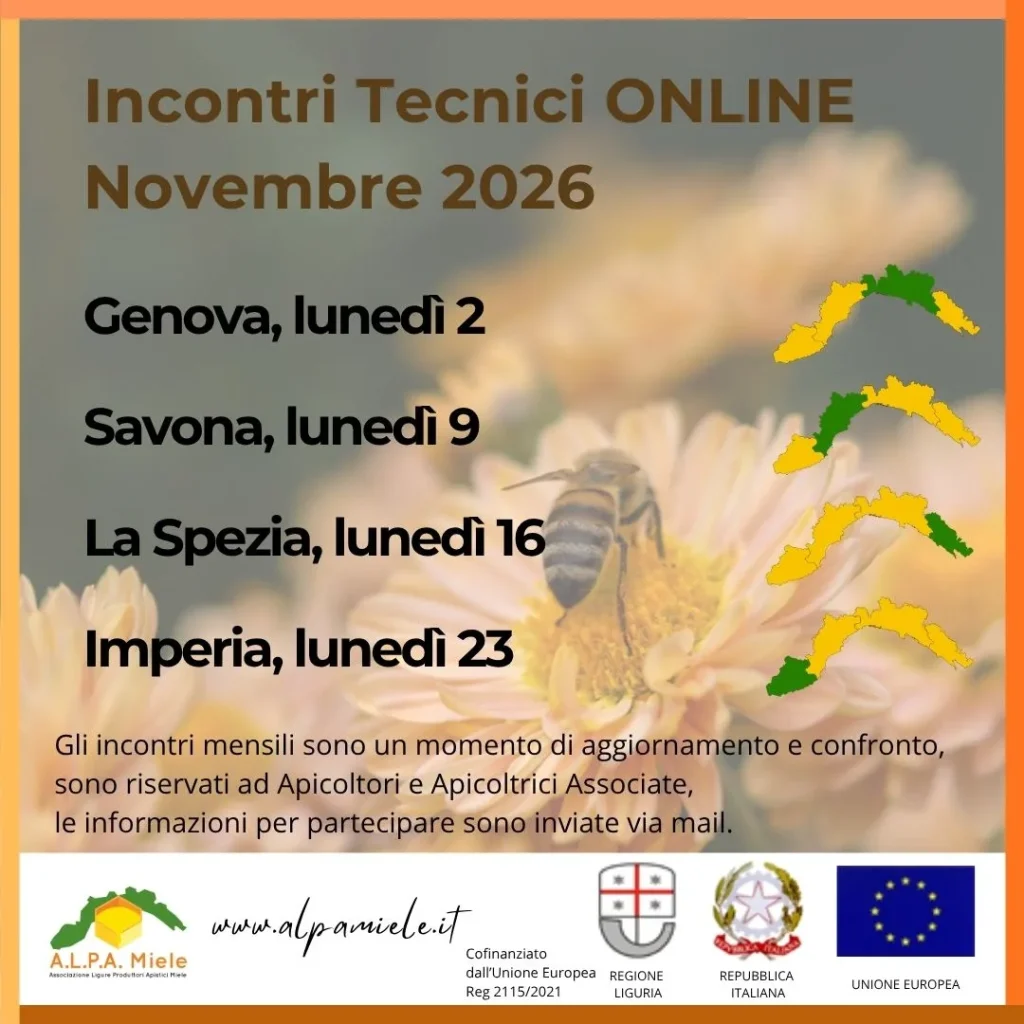 incontri tecnici novembre liguria alpa 2026